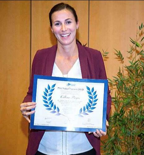 The 2019 Yves Chauvin prize awarded to Céline Pagis for her work on the chemistry of materials and catalysis